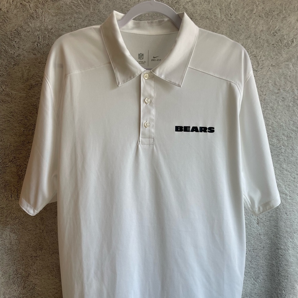 Nike Chicago Bears Mens Golf Polo | L | White